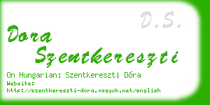 dora szentkereszti business card