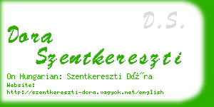 dora szentkereszti business card